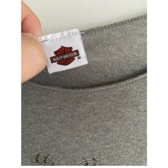 HARLEY DAVIDSON Grey Pigeon Forge Graphic Top - Picture 5 of 7